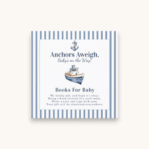 Nautical Watercolor Anchor Baby Shower Enclosure Card