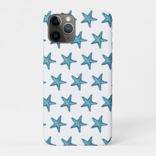 Nautical Watercolor Blue Starfish iPhone 11 Pro Case