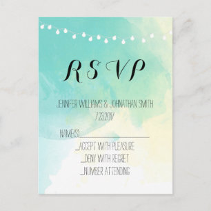 Nautical watercolor RSVP cards