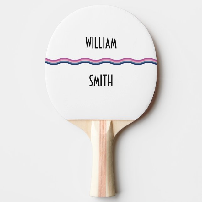 Nautical Wave Ping Pong Paddle (Front)