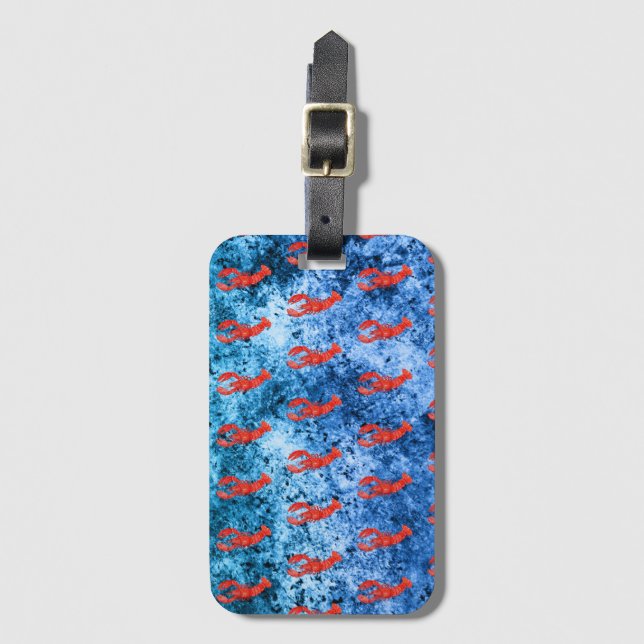 Nautical Waves Design 11  Luggage Tag (Front Vertical)