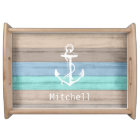 Nautical Weathered Summer Beach Wood Anchor