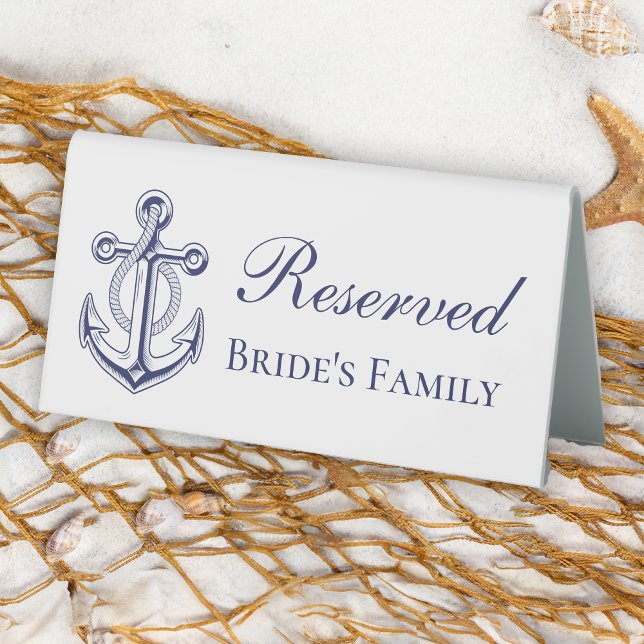 Nautical Wedding Anchor Reserved Bride's Family (Creator Uploaded)