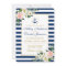 Nautical Wedding Blue Stripes White Pink Floral
