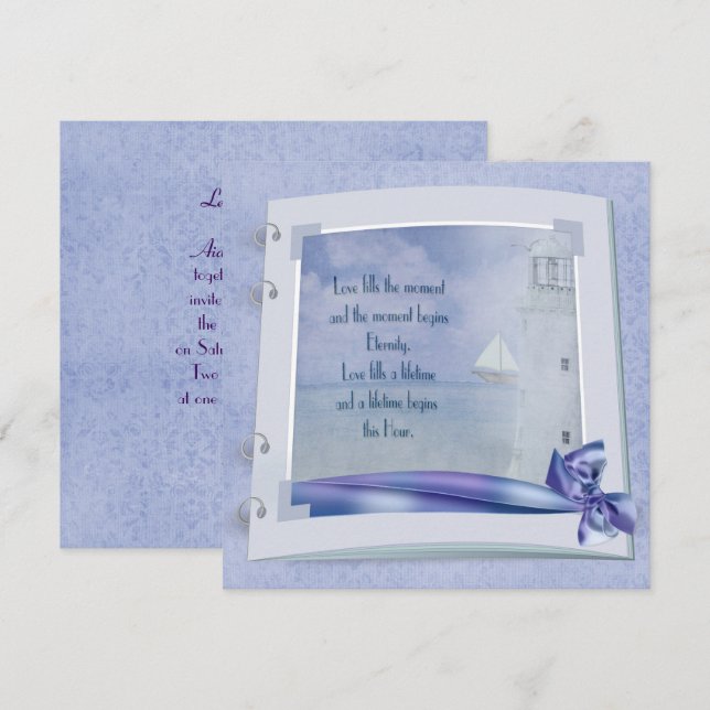 Nautical Wedding Book Invitation (Front/Back)