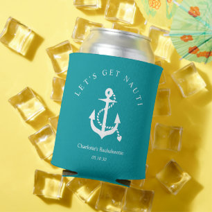 Nautical Wedding Engagement Rehearsal Dinner Can Cooler