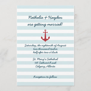 Nautical wedding invitation
