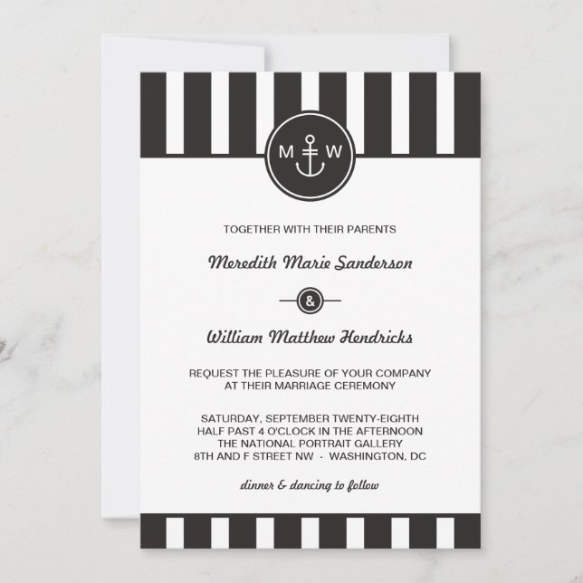 Nautical Wedding Invitation (Front)