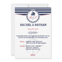 Nautical Wedding Invitation - Tying the knot