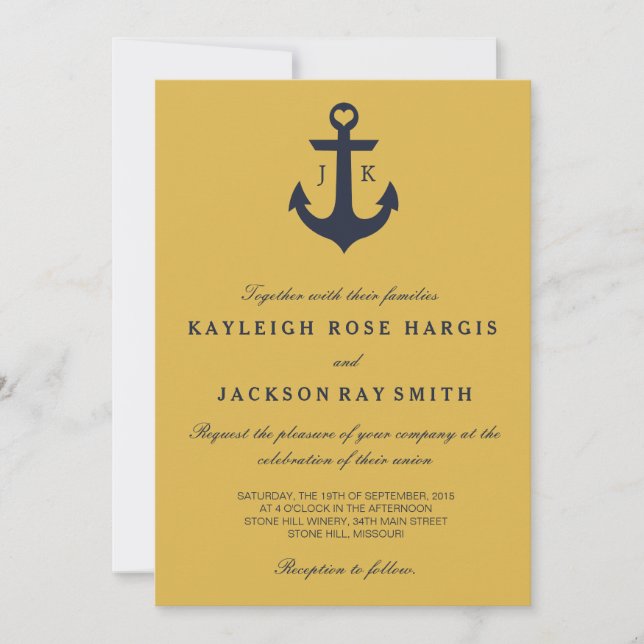 Nautical Wedding Invitations | Wedding (Front)