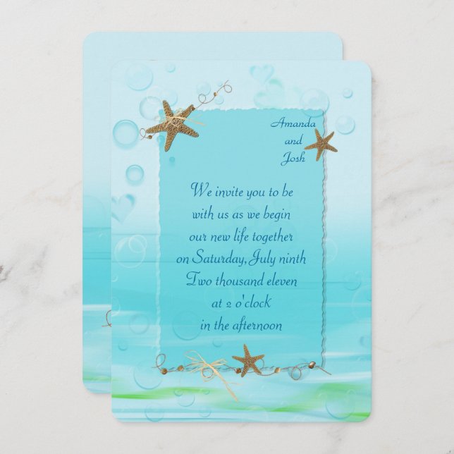 Nautical Wedding Invite (Front/Back)