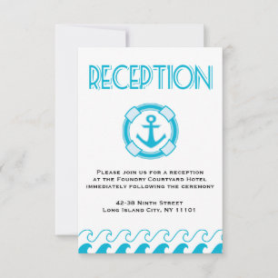 Nautical Wedding Reception Invitation