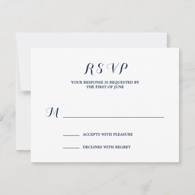 Nautical | Wedding Response Card (Front)