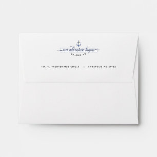 Nautical Wedding RSVP Annapolis Maryland Map Envelope