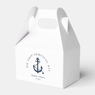 Nautical Wedding Survival Hangover Recovery Kit Favour Box