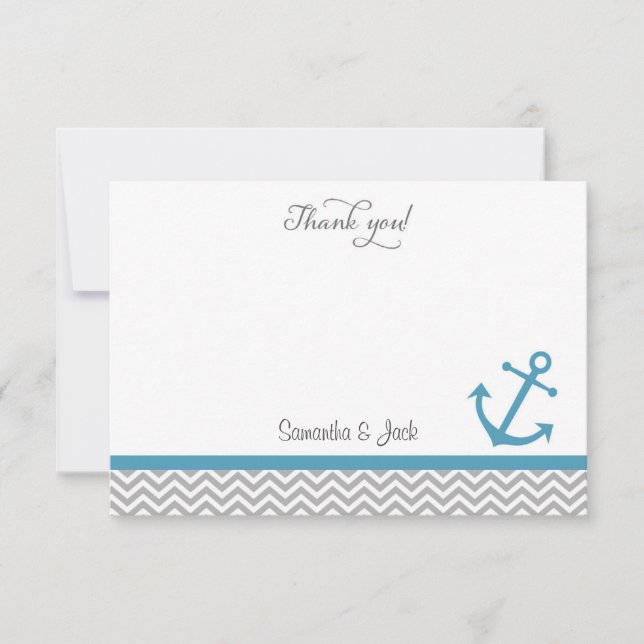 Nautical Wedding Thank You Card (Front)
