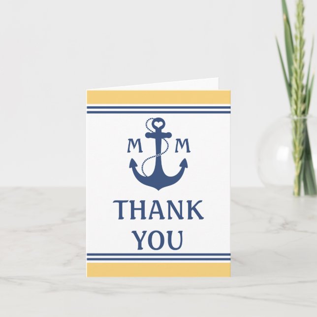 Nautical Wedding Thank You Card (Front)