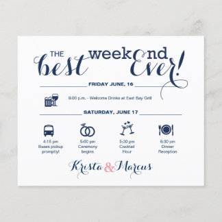 Nautical Wedding Weekend Itinerary