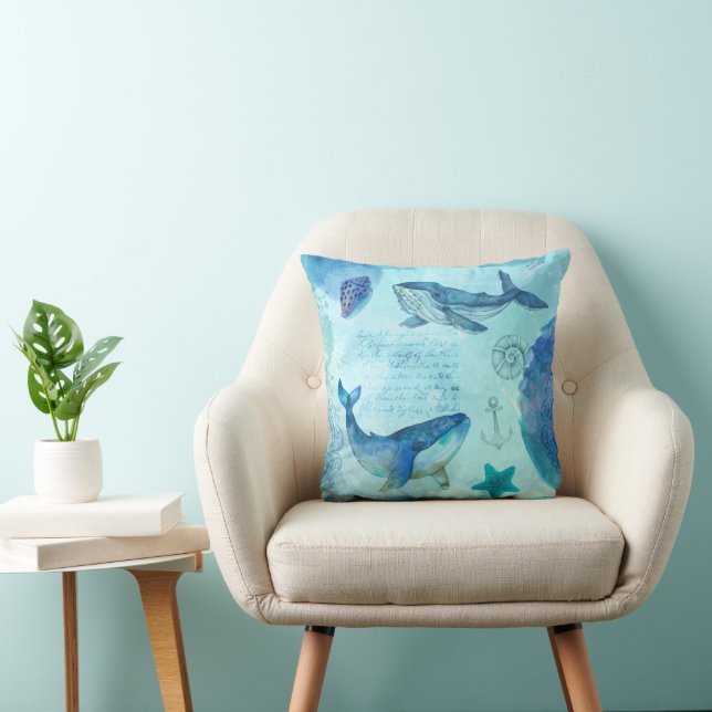 Nautical Whale Cushion (Chair)