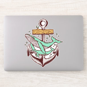 Nautical Whales And Anchor Ocean Life