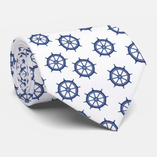 Nautical Wheels Pattern  Tie