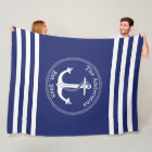 Nautical White Anchor Family Name Choose Colour