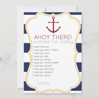 Nautical Wishes For Baby Card