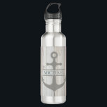 Nautical Wooden Boat Anchor Beach Cruise Name 710 Ml Water Bottle<br><div class="desc">This modern design features wooden floorboards with an anchor and your personalised name. Personalise by editing the text in the text box provided. #marine #nautical #anchor #kitchen #drinkware #waterbottles #boat #lake #lakehouse #boatlover #gift #gifts #giftsforhim #giftsforher #personalised #personalizedgifts</div>