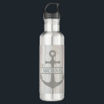 Nautical Wooden Boat Anchor Beach Cruise Name 710 Ml Water Bottle<br><div class="desc">This modern design features wooden floorboards with an anchor and your personalised name. Personalise by editing the text in the text box provided. #marine #nautical #anchor #kitchen #drinkware #waterbottles #boat #lake #lakehouse #boatlover #gift #gifts #giftsforhim #giftsforher #personalised #personalizedgifts</div>