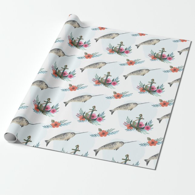 Nautical Wrapping Paper (Unrolled)