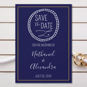 Nautical Wreath Wedding Save the Date