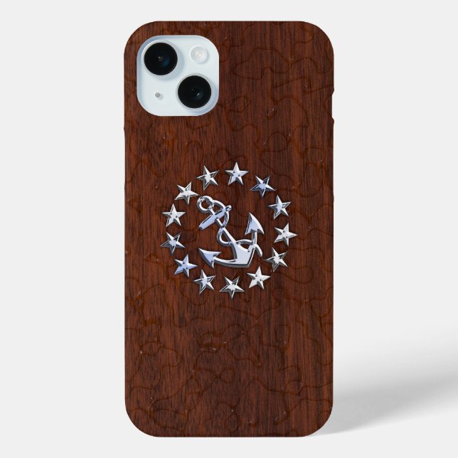 Nautical Yacht Flag Anchor Stars Symbol Case-Mate iPhone Case (Back)