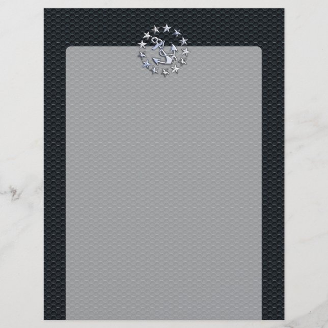 Nautical Yacht Flag Chrome Ensign on Grille Print (Front)