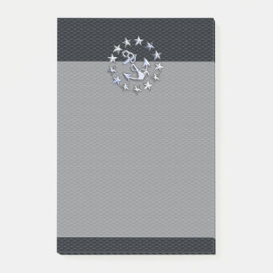 Nautical Yacht Flag Silver Ensign on Grille Print Post-it Notes
