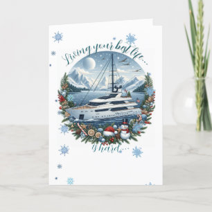 Nautical Yacht Life Christmas Holiday Card