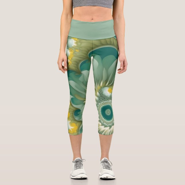 Nautilus Abstract Capri Leggings (Front)