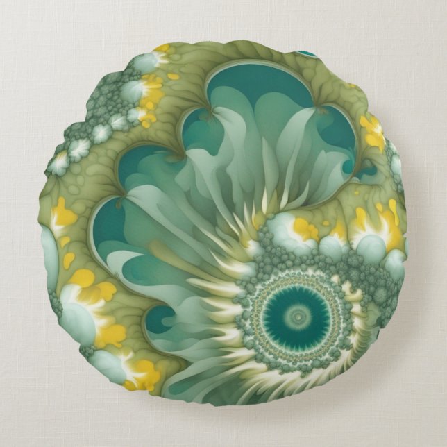 Nautilus Abstract Round Cushion (Front)