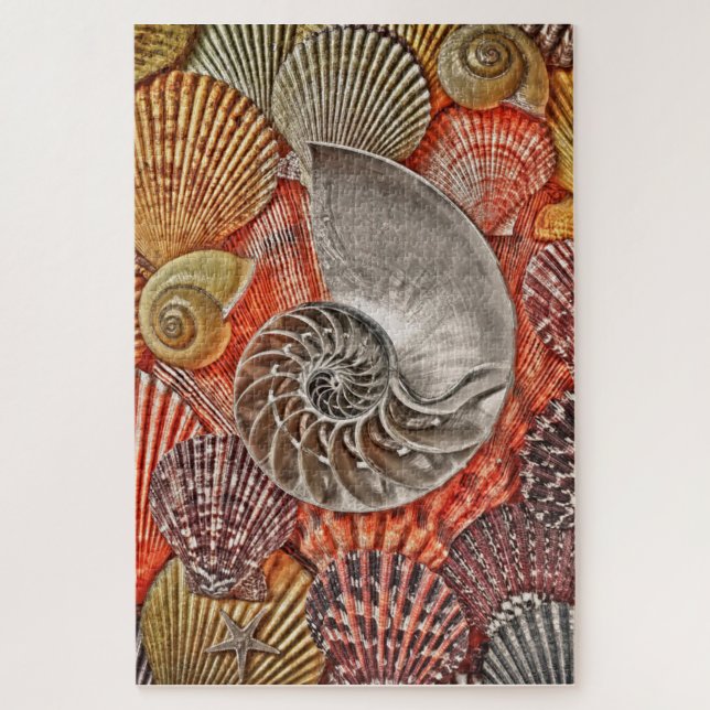 Nautilus and seashells jigsaw puzzle (Vertical)