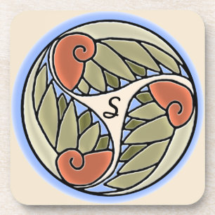 Nautilus Monogrammed (Set of 6) Coaster