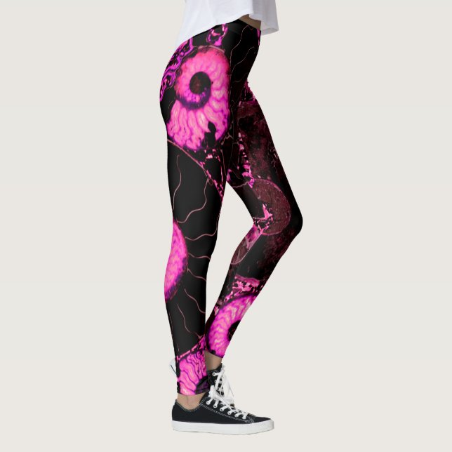 Nautilus pink shell design leggings (Right)