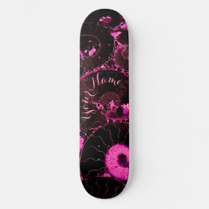 Nautilus pink shell design skateboard