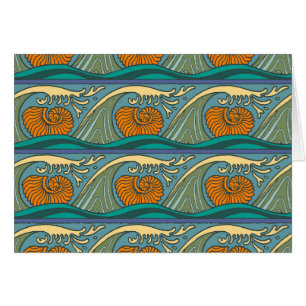 Nautilus Seashell Pattern Nouveau