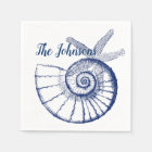 Nautilus Seashell & Starfish Marine Life Custom