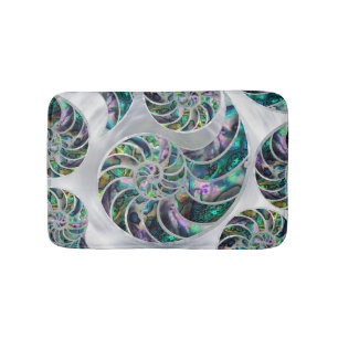 Nautilus Shell Abalone and Pearl Bath Mat