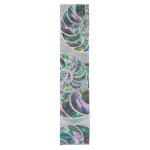 Nautilus Shell Abalone and Pearl Short Table Runner