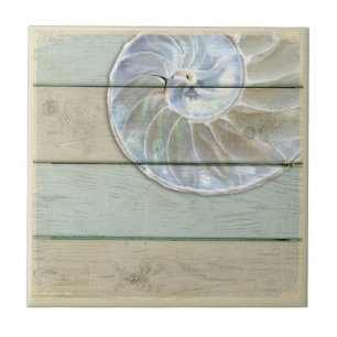 Nautilus Shell Ceramic Tile