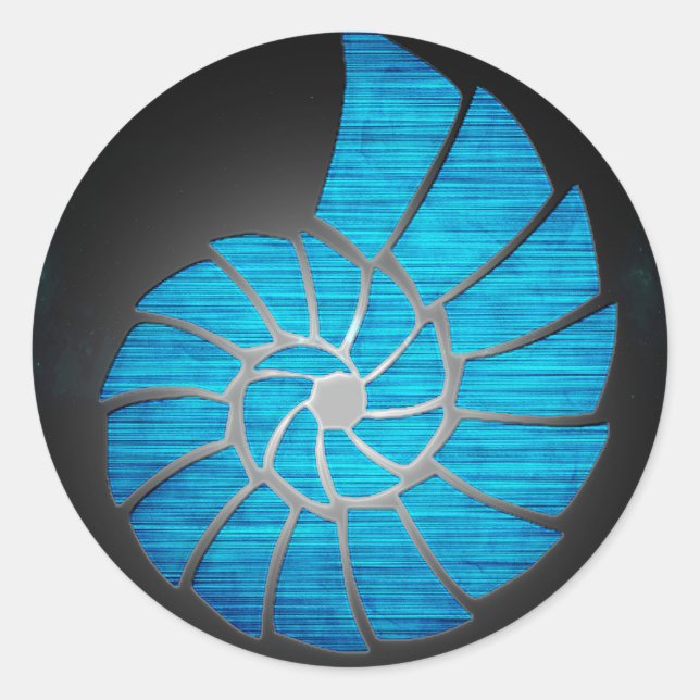Nautilus Shell Classic Round Sticker (Front)