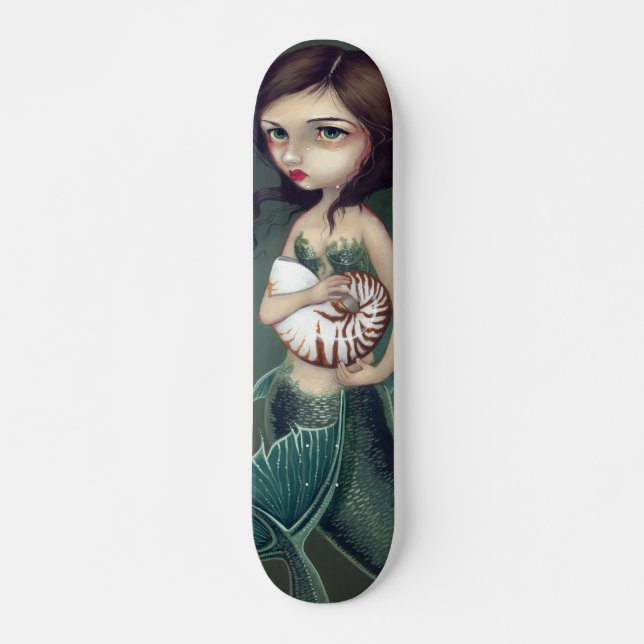 Nautilus Shell Mermaid Skateboard (Front)