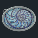 Nautilus Shell mosaic art Belt Buckle<br><div class="desc">Nautilus Shell mosaic art</div>