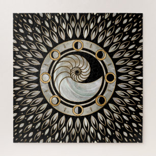 Nautilus Shell - Phases of the moon Jigsaw Puzzle